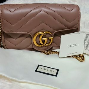 👠💄🔥SOLD! GUCCI nude marmont super mini🔥💄👠
